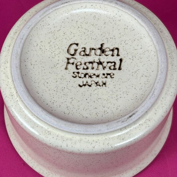 Hearthside Japan Garden Festival hand painted stoneware sauce boat set - Picture 8 of 8